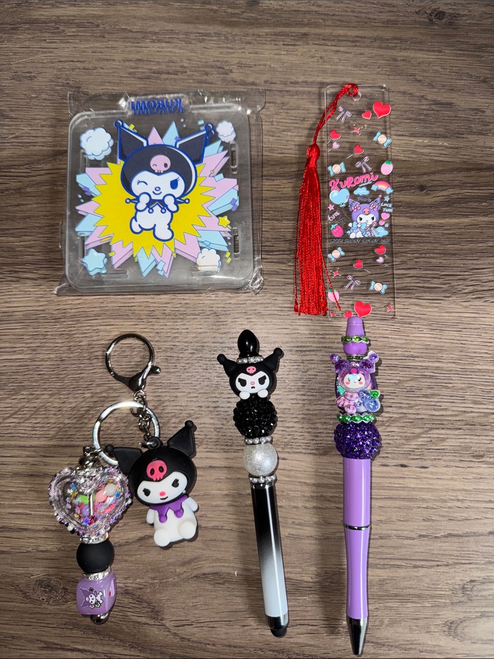 Kuromi Keychain, pen holder, Pen & Bookmark